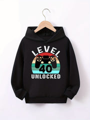 Boys Casual Hooded Sweatshirt for Spring Fall Kids Hoodie Tops