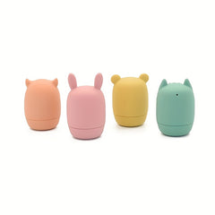 4pcs Silicone Squeezable Water Spray Mold Bath Toys for Kids 6-18 Months