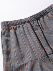 Striped Harem Pants Loose Fit Casual Baggy Trousers