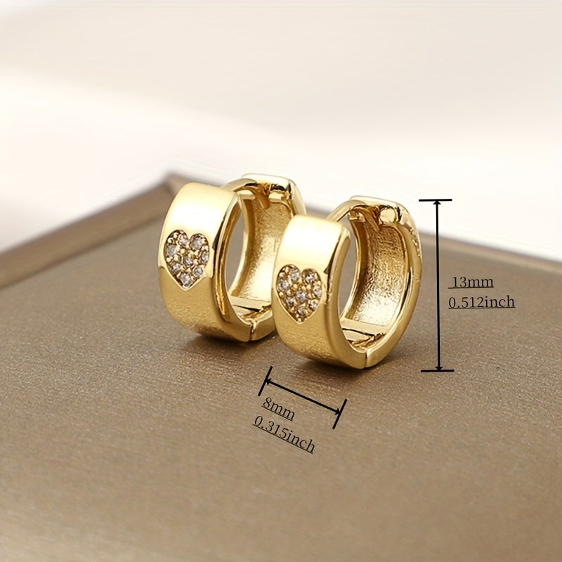 Heart Studded CZ Earrings - Perfect Gift for Any Occasion