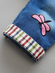 Baby Girls Dragonfly Heart Pattern Bowknot Overalls