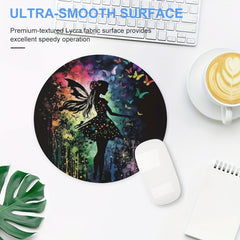 Fairytale Round Mouse Mat Non-Slip Rubber Base Mousepad 7.87x7.87x0.1inch