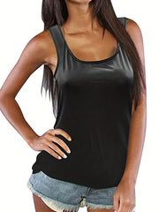 Lace Contrast Sleeveless Tank Top Sexy Summer Women's Clothing