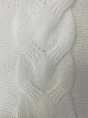 Cable Lantern Sleeve High Neck Jumper