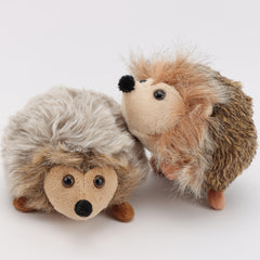 Soft Hedgehog Stuffed Animal Plush Doll Brown & Fur Nose & Eyes
