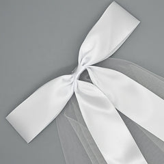 Floral Embroidered Bridal Veil with Long Tail