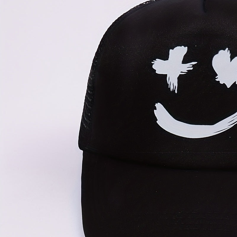 Smiling Face Baseball Cap Trucker Hat Unisex Adjustable Dad Hats