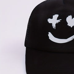 Smiling Face Baseball Cap Trucker Hat Unisex Adjustable Dad Hats