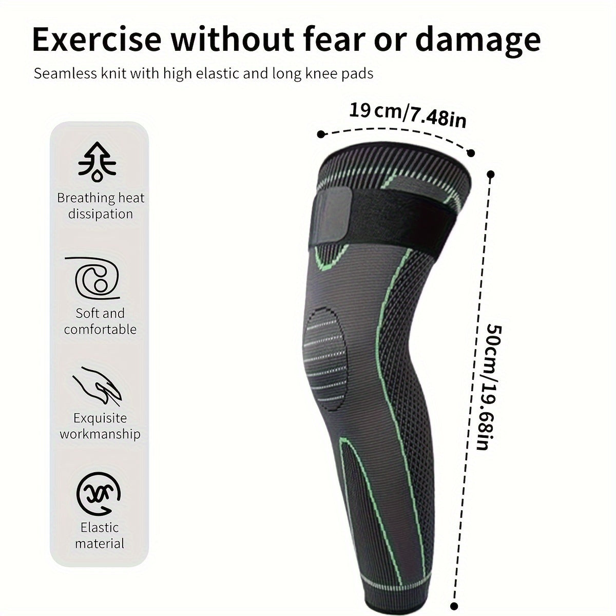 Non slip Compression Knee Pad for Sports Volleyball Fitness Training