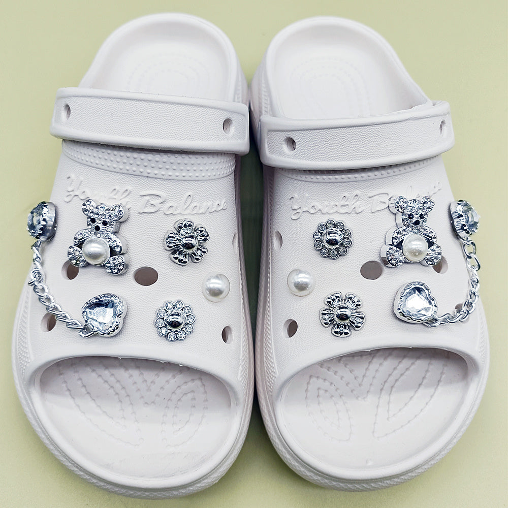 Silver Bear Shoe Charms for Shoe Decoration
