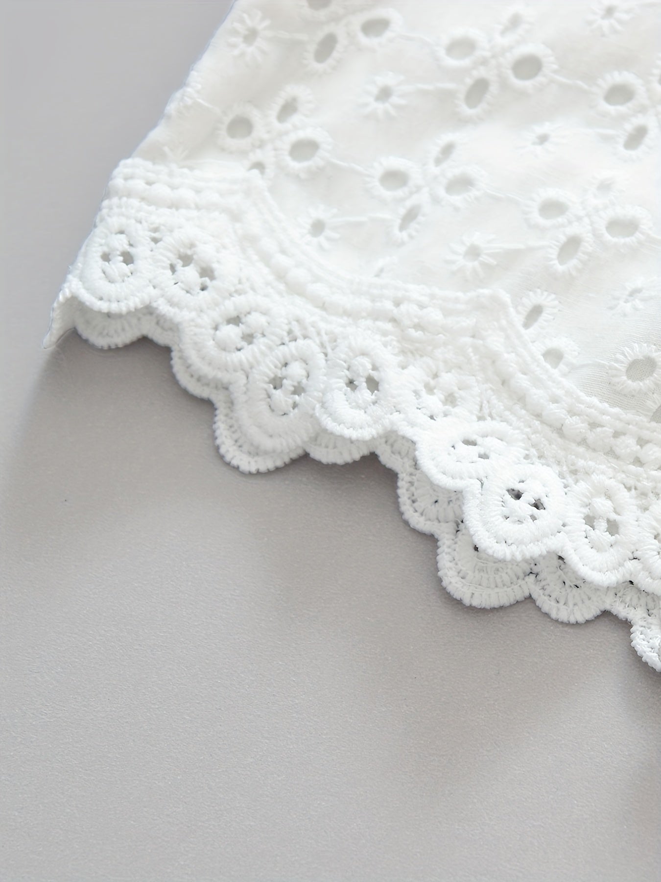 Toddler Girls Flowers Lace Trim Cotton Shorts Kids Summer Clothes
