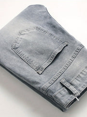 Men's Splatter Ripped Jeans Casual Street Style Denim Pants