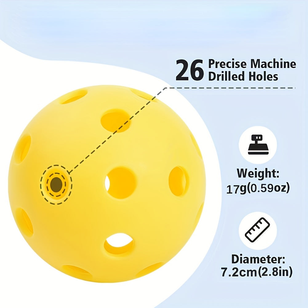 12pcs 72mm Pickleball High Bounce Ball for Outdoor & Indoor Courts