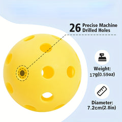 12pcs 72mm Pickleball High Bounce Ball for Outdoor & Indoor Courts