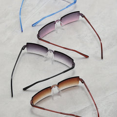 4 Pairs Square Frame Conjoined Sunglasses For Men And Women