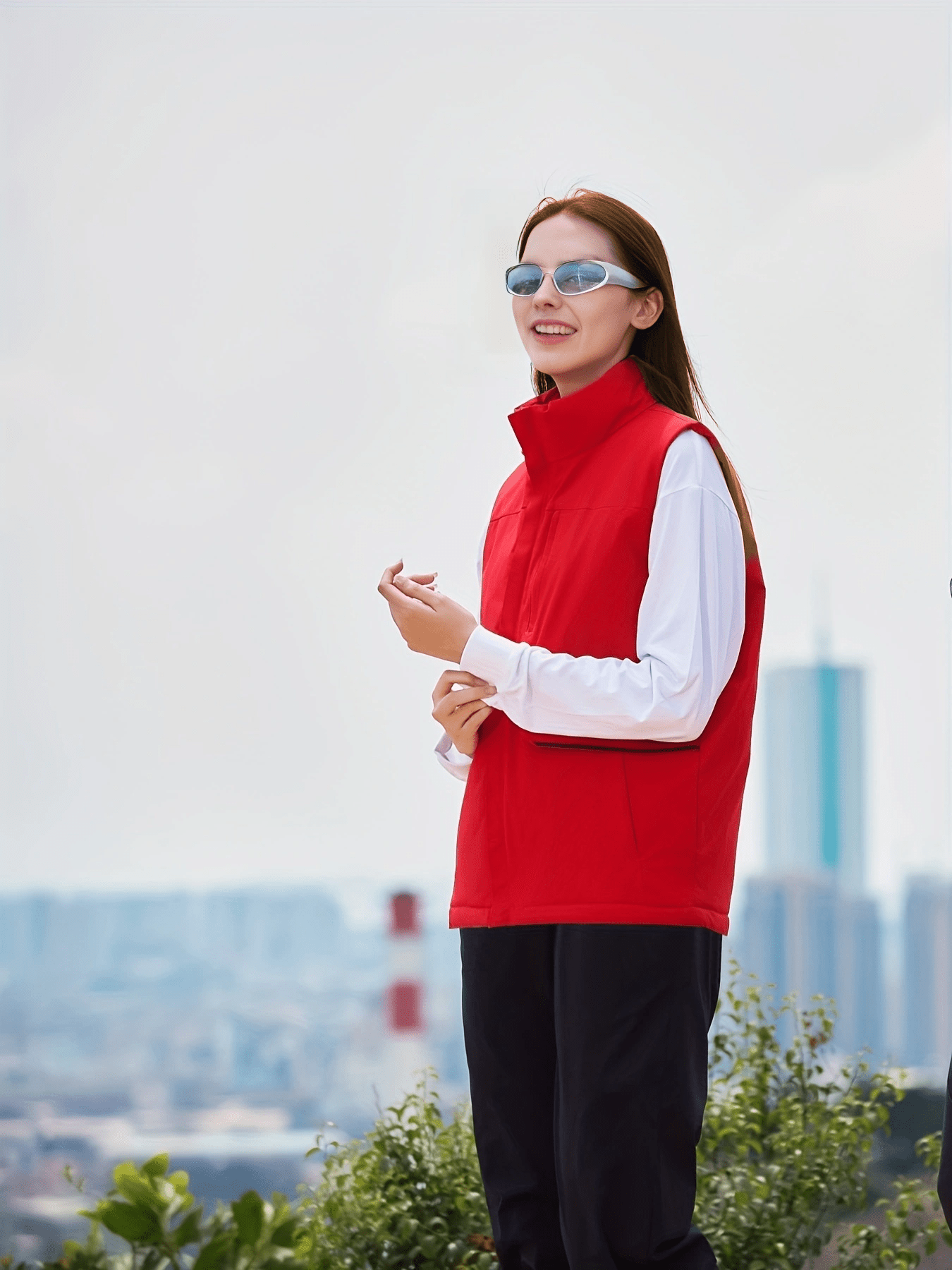Sporty Vest Sleeveless Waterproof Windproof Sports Jacket Women's Activewear
