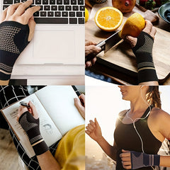 2 PCS Copper Wrist Compression Sleeves Elastic Wrist Support Sleeve