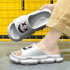 Men's Non Slip Platform Slides Soft Sole Cloud Slides for Indoor Outdoor