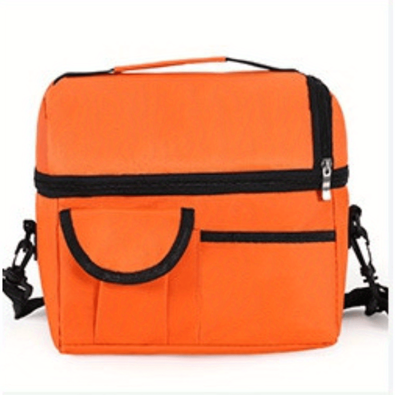 Double Layer Insulated Lunch Bag Aluminum Foil Leakproof Waterproof