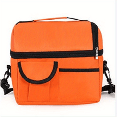 Double Layer Insulated Lunch Bag Aluminum Foil Leakproof Waterproof