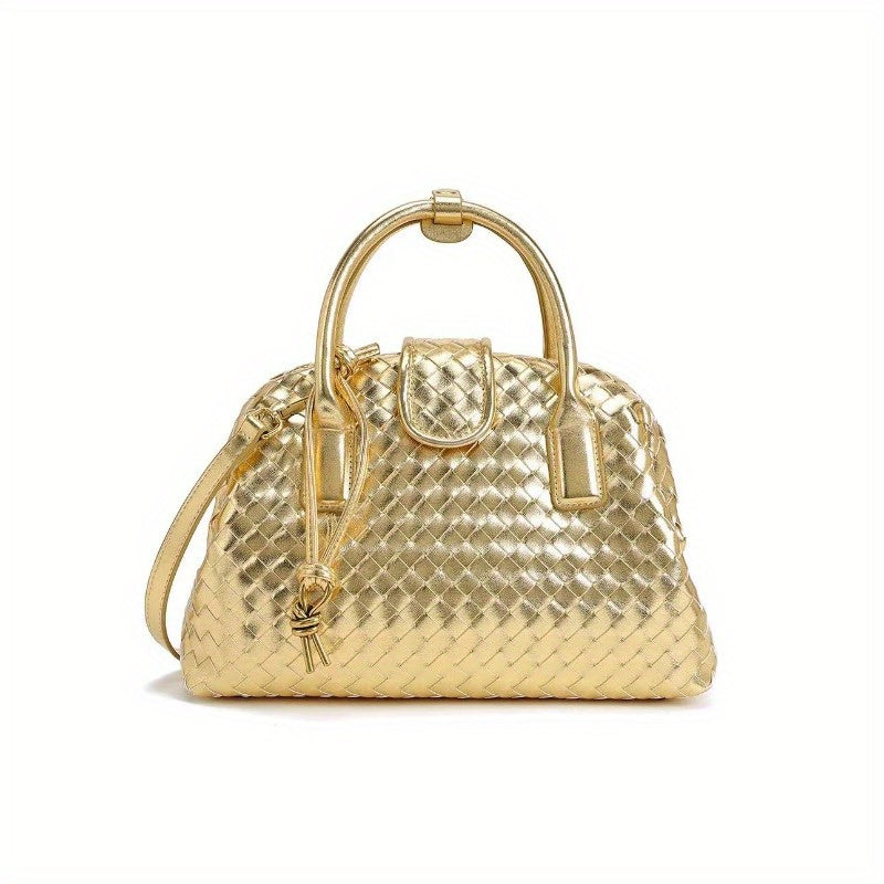 Women's Woven Crossbody Shoulder Bag Convertible Handbag