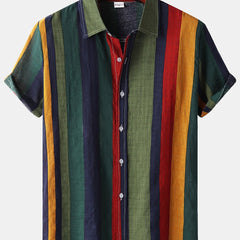 Men's Striped Short Sleeve Shirt