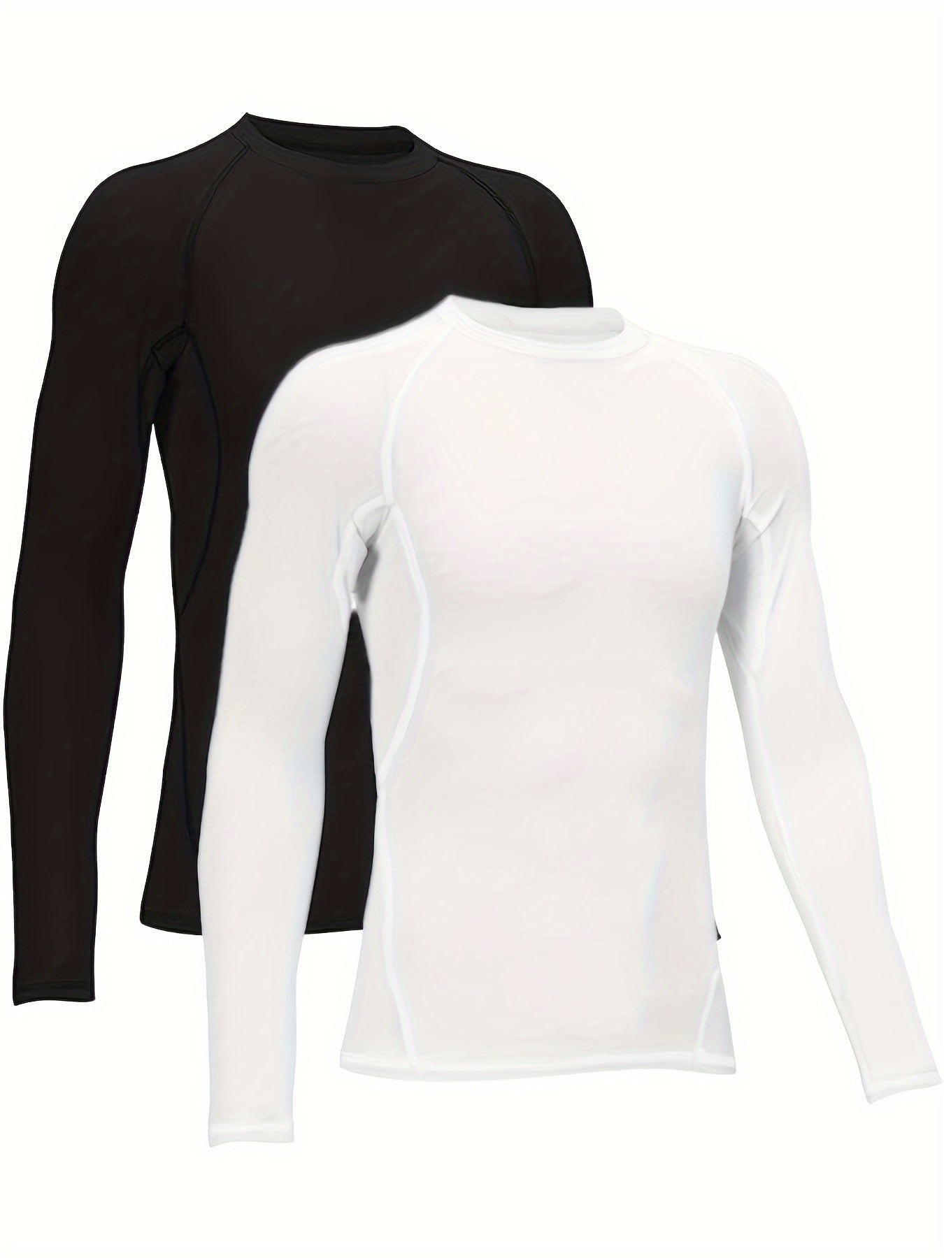 HOPLYNN Youth Compression Shirts 2 Pack Long Sleeve Moisture Wicking Baselayer