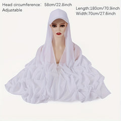 Chiffon Baseball Cap Scarf Women's Solid Accessories