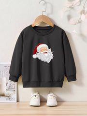 OERYUI Kids Santa Print Pullover Top Spring Fall Christmas Sport