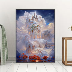 Fairy Tale Castle Canvas Painting for Home Wall Decoration