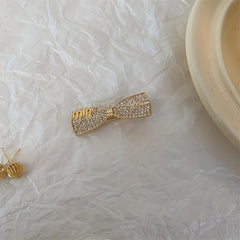 2pcs Rhinestone Princess Hair Clip Bow Side Clip Accessories for Girls