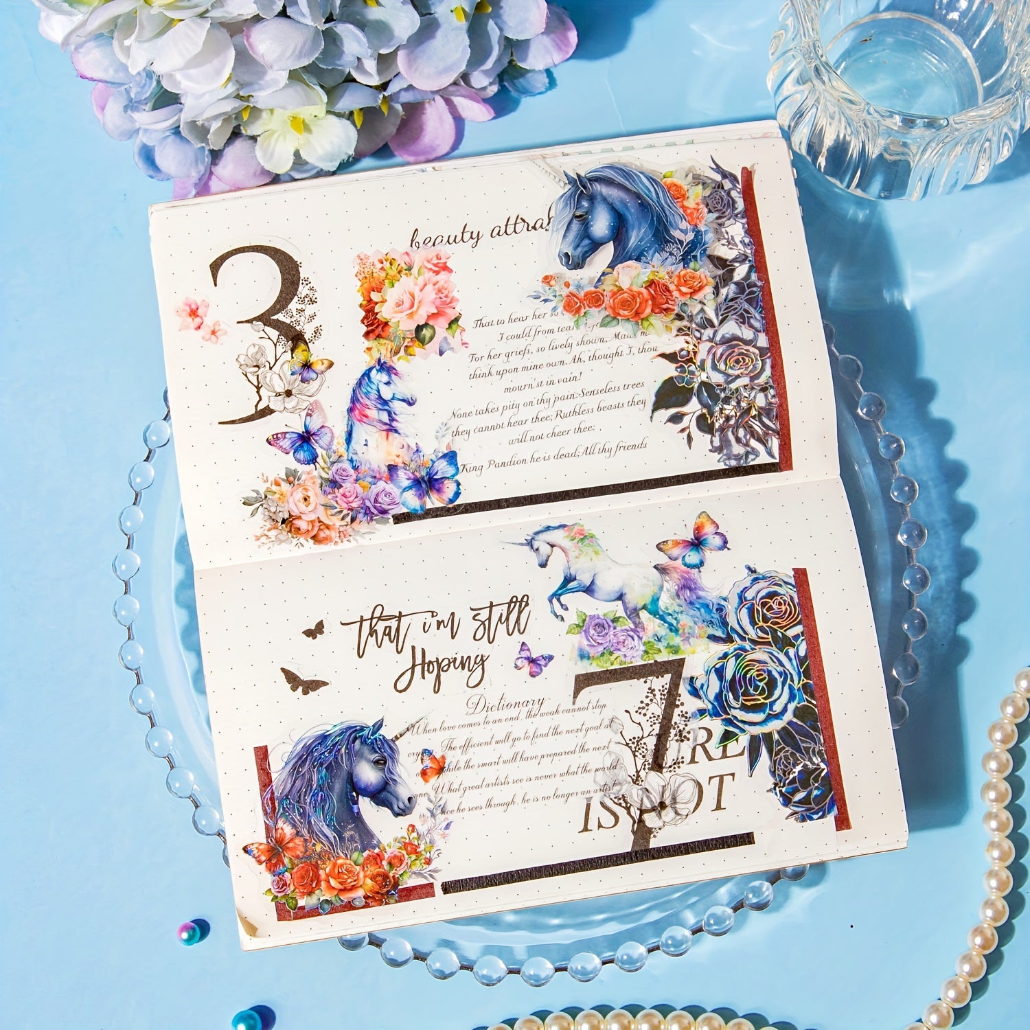 10pcs Unicorn Mystery Series Stickers for Journal Decoration