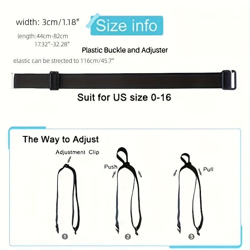2pcs Women Invisible Elastic Belt for Jeans Pants Dresses