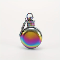 Mini 1oz Stainless Steel Water Bottle Keychain Portable Wine Jug Pendant
