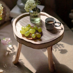 Vintage Solid Wood Flower Pot Holder Dwarf Stool