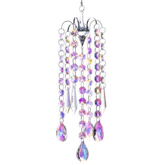 Crystal Chandelier Wind Chimes AB Coating Prisms Suncatcher Pendant