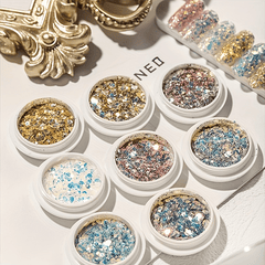 Resin Mermaid Princess Charm with Glitter Chips