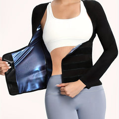 Long Sleeves Sauna Sweat Top Fitness Yoga T-shirt Women's Activewear