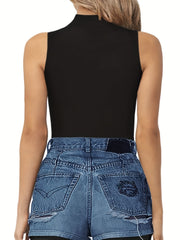 Seamless Mock Neck Tank Bodysuit Shapewear