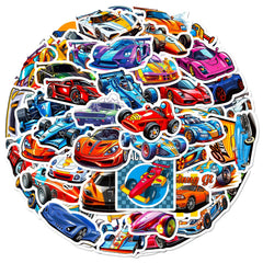 50pcs Racing Car Stickers Waterproof Vinyl Decals Laptop Skateboard Phone Water
