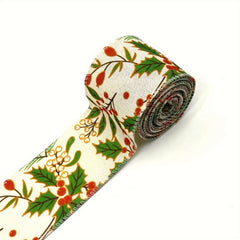 4 57M Christmas Ribbon Xmas Tree Santa Red Truck Burlap Wired Edge Oranment