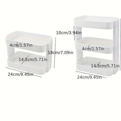 Desktop Cosmetic Storage Box Pink Makeup Organizer For Vanity Dresser