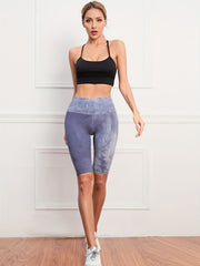 High Waist Tie Dye Yoga Shorts for Women