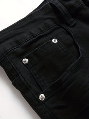 Slim Fit Skeleton Pattern Jeans Mens Casual Street Style