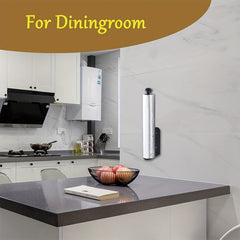 Under Cabinet Kitchen Tissue Rack Wall-mounted Metal Storage Holder