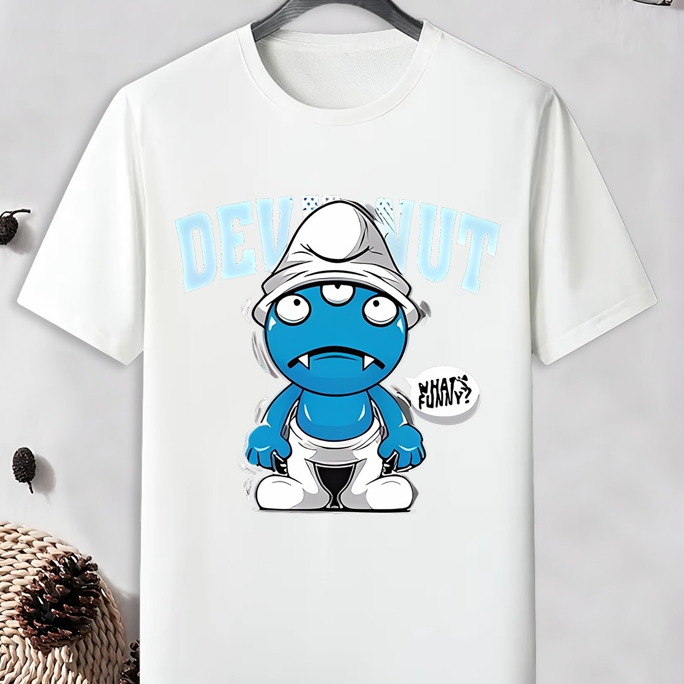 Men's Monster Print T-shirt Active Stretch Tee for Outdoor