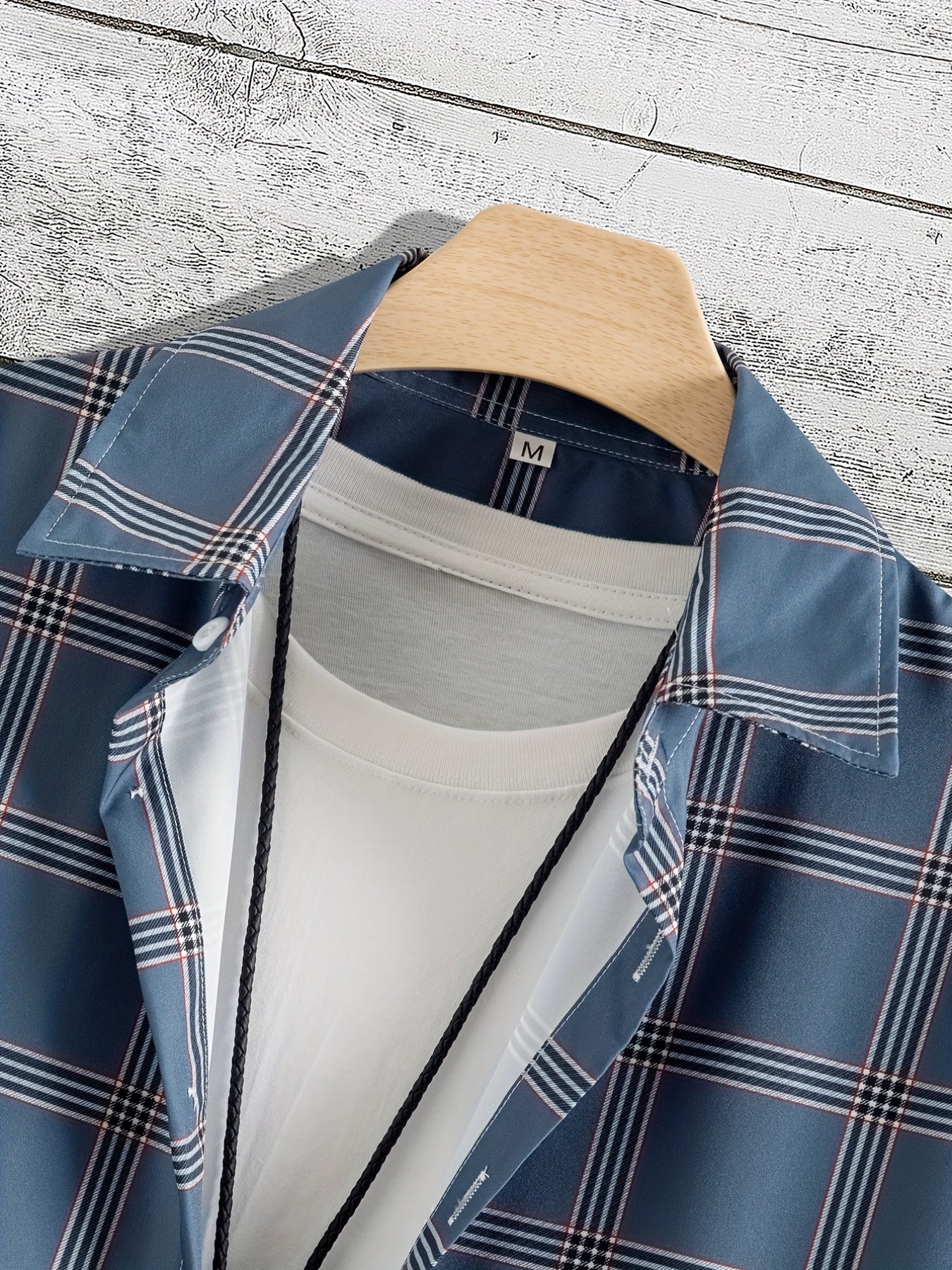 Men's Plaid Stretch Button Up Short Sleeve Shirt