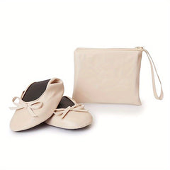 Women's Bowknot Ballet Flats Soft Sole Dance Shoes
