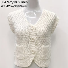 Knitted Shawl Warm Wrap Solid Cardigan For Women