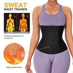 Zipper Waist Trainer Corset Belt Workout Waist Cincher Shapewear